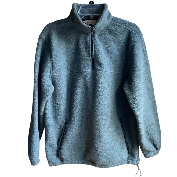 Vintage Eddie Bauer Polartec Fleece 1/4 Zip Green Small - Picture 1 of 11